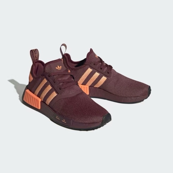Adidas | NMD_R1 Burgundy and Orange Lightweight Athletic Shoes Like New Cond - Picture 12 of 15